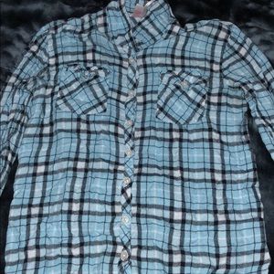 Justice blue flannel.